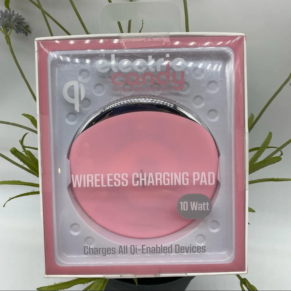 Electric Candy Wireless Charging Pad 10 watt for all Qi-enabled devices PINK